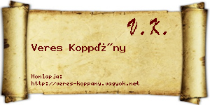 Veres Koppány névjegykártya